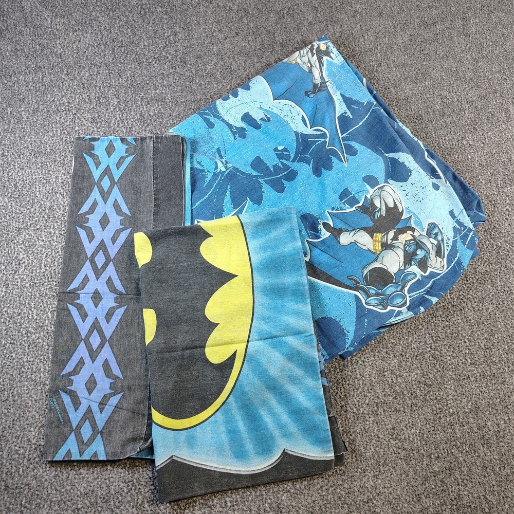 batman vintage sheet pillowcase set Y2K